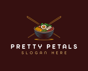 Bibimbap Food Bowl logo design