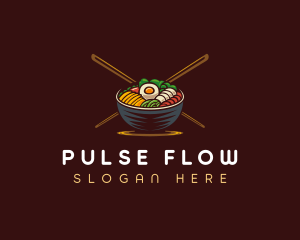 Bibimbap Food Bowl logo design