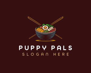 Bibimbap Food Bowl logo design