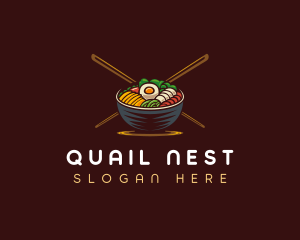 Bibimbap Food Bowl logo design