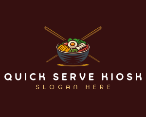 Bibimbap Food Bowl logo design