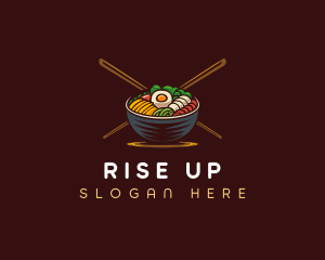 Bibimbap Food Bowl logo design