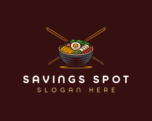 Bibimbap Food Bowl logo design