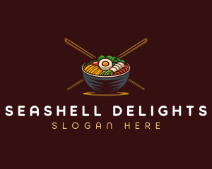 Bibimbap Food Bowl logo design