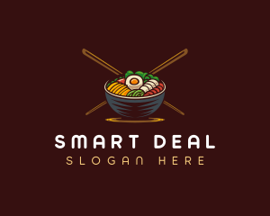 Bibimbap Food Bowl logo design