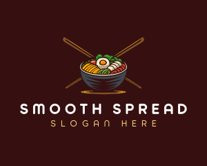 Bibimbap Food Bowl logo design