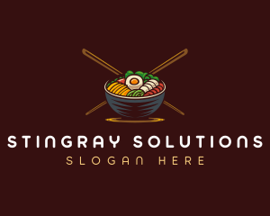 Bibimbap Food Bowl logo design