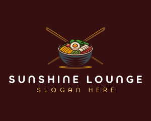 Bibimbap Food Bowl logo design