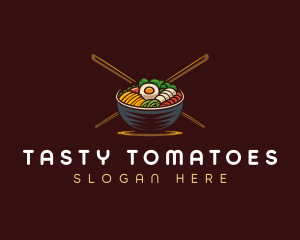 Bibimbap Food Bowl logo design