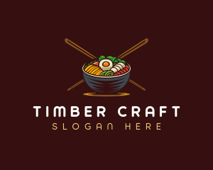 Bibimbap Food Bowl logo design