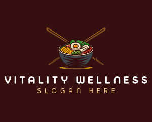 Bibimbap Food Bowl logo design