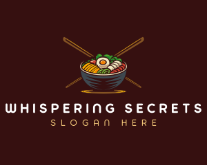 Bibimbap Food Bowl logo design