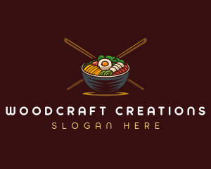 Bibimbap Food Bowl logo design