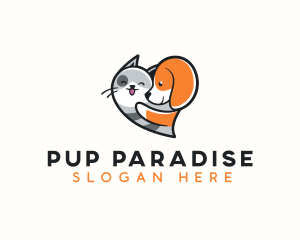 Dog Cat Heart Veterinary logo design