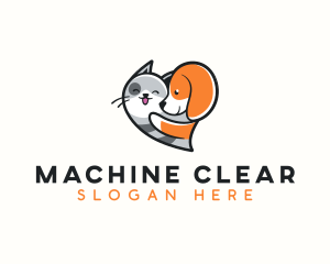 Shelter - Dog Cat Heart Veterinary logo design