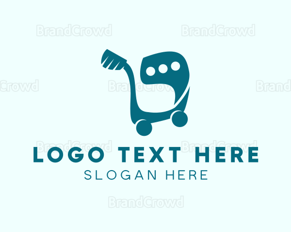 Shopping Cart Message Logo