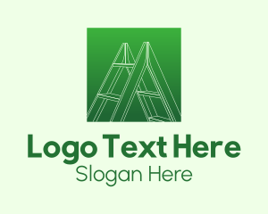 Green Carpentry Ladder Logo