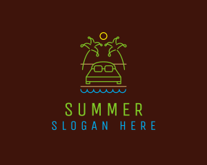 Neon Summer Resort logo design