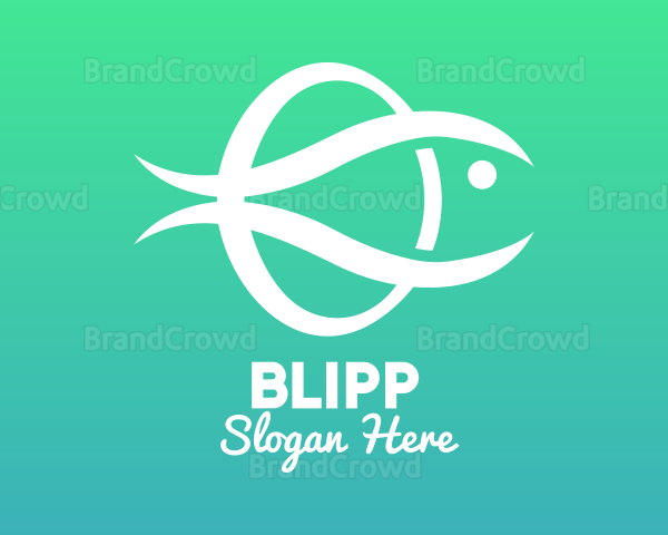 Minimalist Fish Monogram Logo