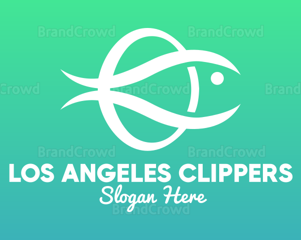 Minimalist Fish Monogram Logo