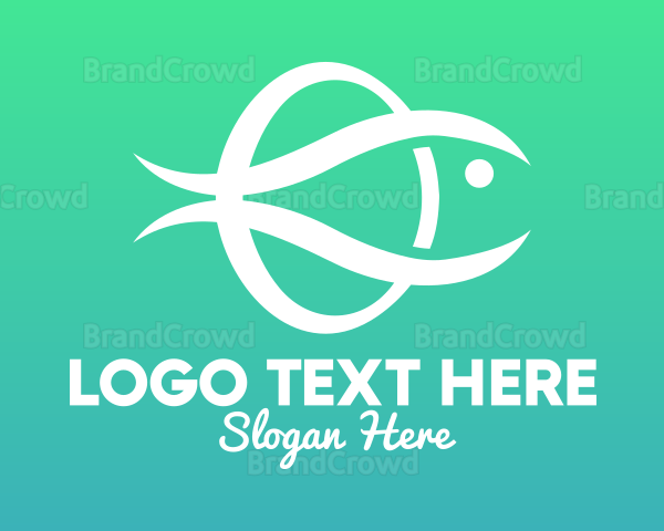 Minimalist Fish Monogram Logo