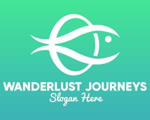 Marine Life - Minimalist Fish Monogram logo design