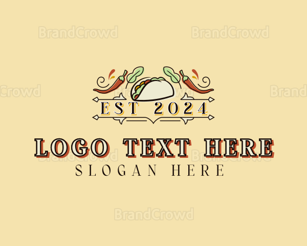 Spicy Taco Restaurant Logo