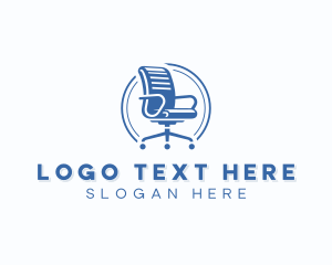 Swivel Chair - Office Chair Furniture logo design
