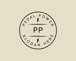 Power Communication Lightning logo design