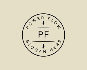 Power Communication Lightning logo design