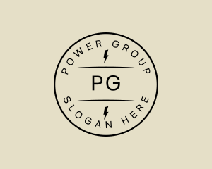 Management - Power Communication Lightning logo design