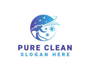 Disinfecting - Anti Bacterial Spray logo design