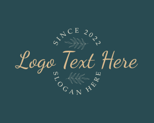 Luxe - Minimalist Floral Wordmark logo design