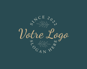 Minimalist Floral Wordmark logo design