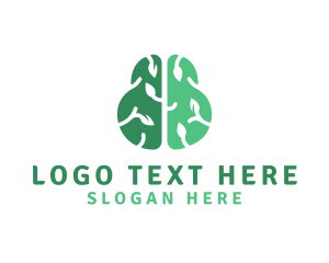 Vegan - Brain Mental Health logo design