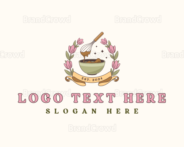 Floral Baking Whisk Logo