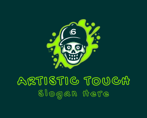 Skull Cap Graffiti logo design