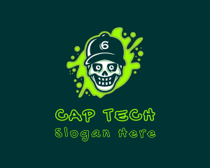 Cap - Skull Cap Graffiti logo design