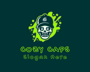 Skull Cap Graffiti logo design