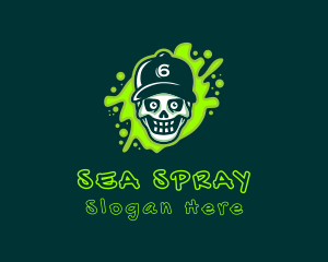 Skull Cap Graffiti logo design