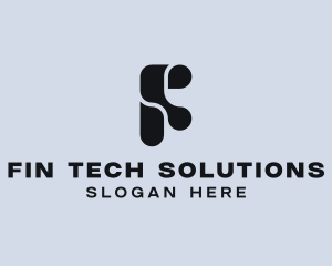 Tech Business Letter F logo design