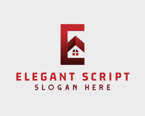 Home Architect Letter E logo design