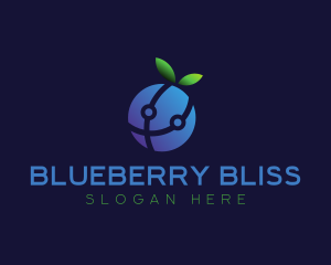 Blueberry - Digital Blueberry Circuit logo design