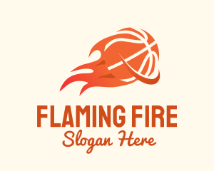 Flaming - Flaming Basketball Hoop logo design