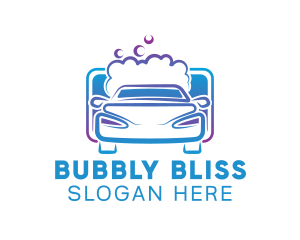 Car Wash Cleaning Bubbles logo design