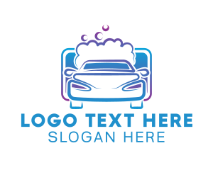 Small Business - Car Wash Cleaning Bubbles logo design