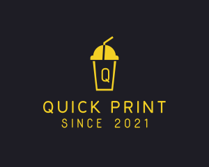 Slushy Drinking Cup  logo design