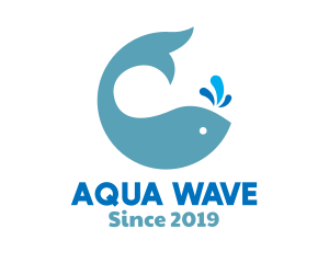 Ocean - Ocean Whale Spout logo design