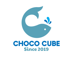 Ocean Whale Spout logo design