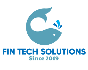 Ocean Whale Spout logo design